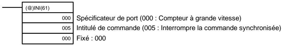 OMRON SRM1 - Interrompre la commande synchronisée - 1