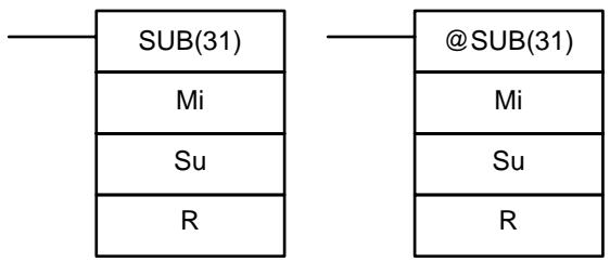 OMRON SRM1 - 7-20-4 BCD SUBTRACT - SUB(31) - 1