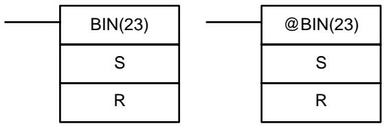 OMRON SRM1 - 7-19-1 BCD-TO-BINARY - BIN(23) - 1
