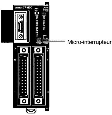 OMRON SRM1 - Paramètres du micro-interrupteur du CPM2C - 1
