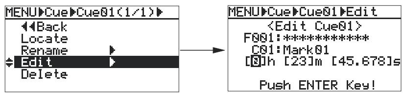 FOSTEX FR2 - 2) Sélectionnez un point de vue avec la molette [MENU], puis validez par [ENTER]. - 2
