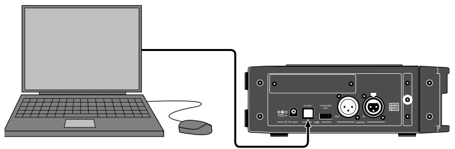 FOSTEX FR2 - Branchement du FR-2 à un ordinateur - 1