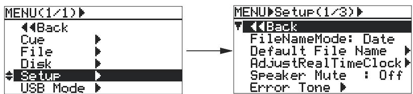 FOSTEX FR2 - Réinitialisation des paramètres du menu setup (init setup) - 1
