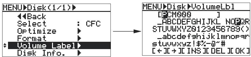 FOSTEX FR2 - Modifier le nom de volume d'une carte mémoire (volume label) - 2