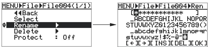 FOSTEX FR2 - 2) Sélectionnez le fichier audio désiré avec la molette [MENU], puis validez par [ENTER]. - 2