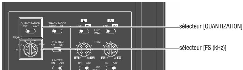 FOSTEX FR2 - Choisir la fréquence d'échantillonnage et la résolution - 1