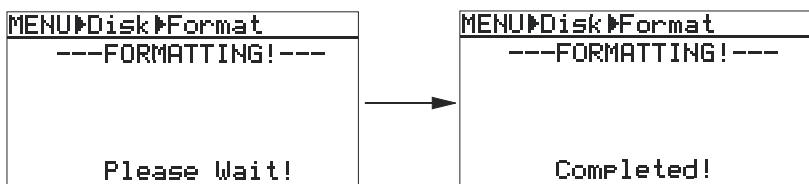 FOSTEX FR2 - Formater une carte mémoire (fonction format) - 3