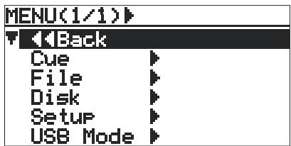 FOSTEX FR2 - Présentation du mode MENU - 1