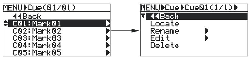 FOSTEX FR2 - 2) Sélectionnez un point de vue avec la molette [MENU], puis validez par [ENTER]. - 1