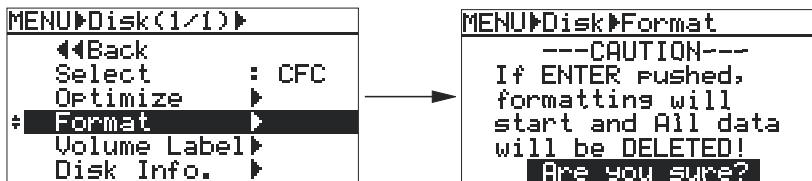 FOSTEX FR2 - Formater une carte mémoire (fonction format) - 2