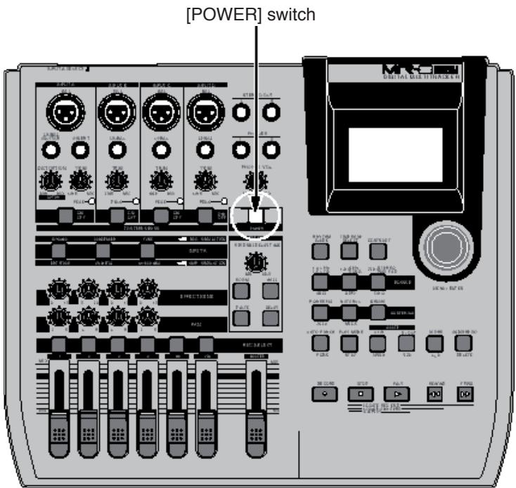FOSTEX MR-8 HD CD - Mise sous tension de l'appareil - 1