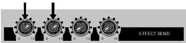 FOSTEX MR-8 HD CD - Réglage des niveaux d'envoi aux effets - 1