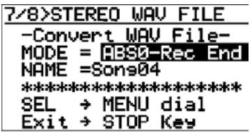FOSTEX MR-8 HD CD - Procedure de conversion de fichier - 2