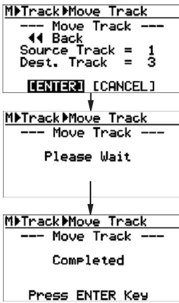 FOSTEX MR-8 HD CD - Déplacer (“Move”) les données d'une piste - 8