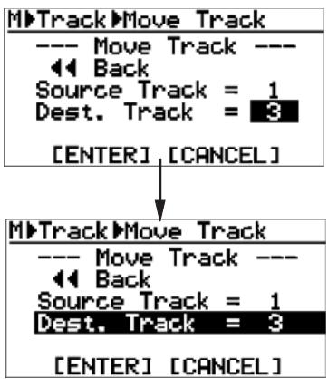 FOSTEX MR-8 HD CD - Déplacer (“Move”) les données d'une piste - 7