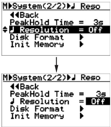 FOSTEX MR-8 HDCD - Activation/désactivation du mode beat resolution - 3