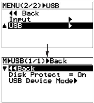 FOSTEX MR-8 HDCD - 1) Le mr-8hd/cd se trouvant à l'arrêt, appuyez sur la molette [menu/enter] pour entreren mode MENU. - 2