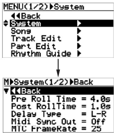 FOSTEX MR-8 HDCD - Réglages de synchro midi/cadence d'image du MTC - 2