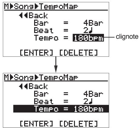 FOSTEX MR-8 MK2 - Entrez le tempo désiré avec la molette de JOG, puis validez par [MENU/ENTER]. - 1