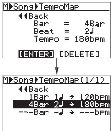 FOSTEX MR-8 MK2 - Sélectionnez ["ENTER"], en bas de l'écran, avec la molette de JOG, puis validez en appuyant sur la touche [MENU/ENTER]. - 1