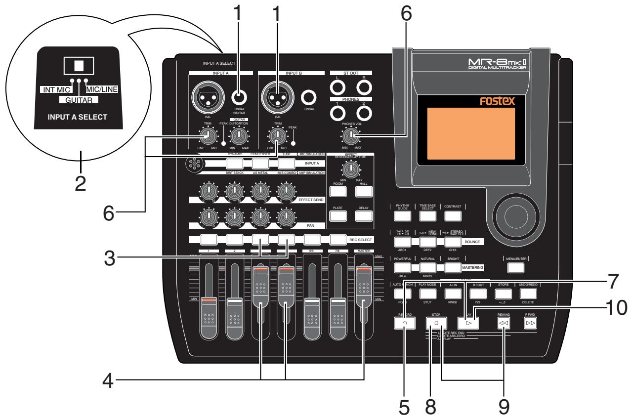 FOSTEX MR-8 MK2 - Enregistrement simultané sur deux pistes - 1
