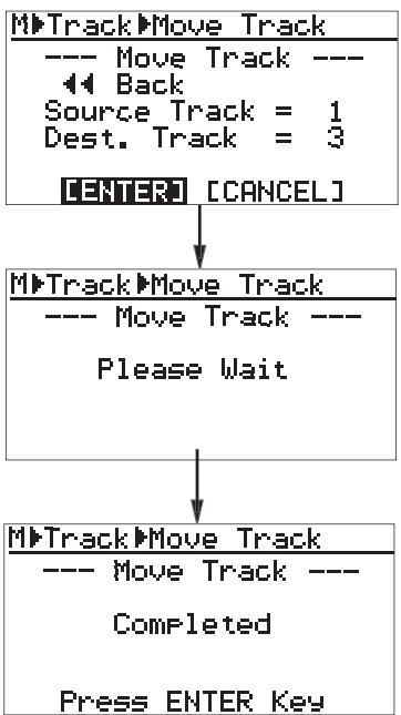 FOSTEX MR-8 MK2 - 8) Placezle curseursur“ENTER”,enbasdel'écran, en tournant la molette de JOG,puis appuyez sur la touche [MENU/ENTER]. - 1