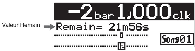 FOSTEX MR-8 MK2 - Remain (espace libre restant sur la carte CompactFlash™) - 1