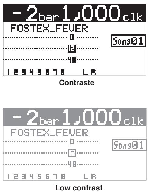 FOSTEX MR-8 MK2 - Réglage du contraste de l'écran - 2