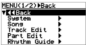 FOSTEX MR-8 MK2 - 2) Le MR-8mkII se trouvant à l'arrêt, appuyez sur [MENU/ENTER] pour passer en mode Menu. - 1