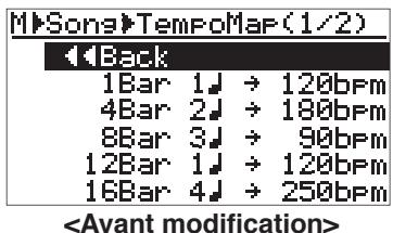 FOSTEX MR-8 MK2 - - Modification d'un événement de tempo - 2