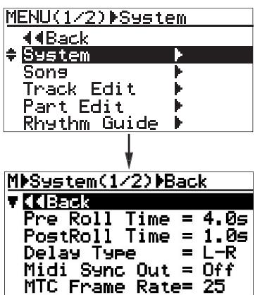 FOSTEX MR-8 MK2 - 5) Appuyez sur [STOP] pour quitter le mode Menu. - 2