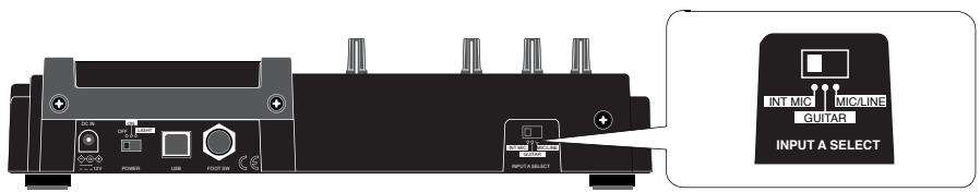 FOSTEX MR-8 MK2 - À propos du sélecteur [INPUT A SELECT] - 1