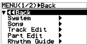 FOSTEX MR-8 MK2 - 1) Le MR-8mkII se trouvant à l'arrêt, appuyez sur [MENU/ENTER] pour passer en mode Menu. - 1