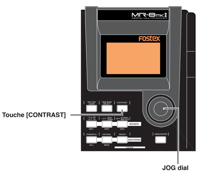 FOSTEX MR-8 MK2 - Réglage du contraste de l'écran - 1