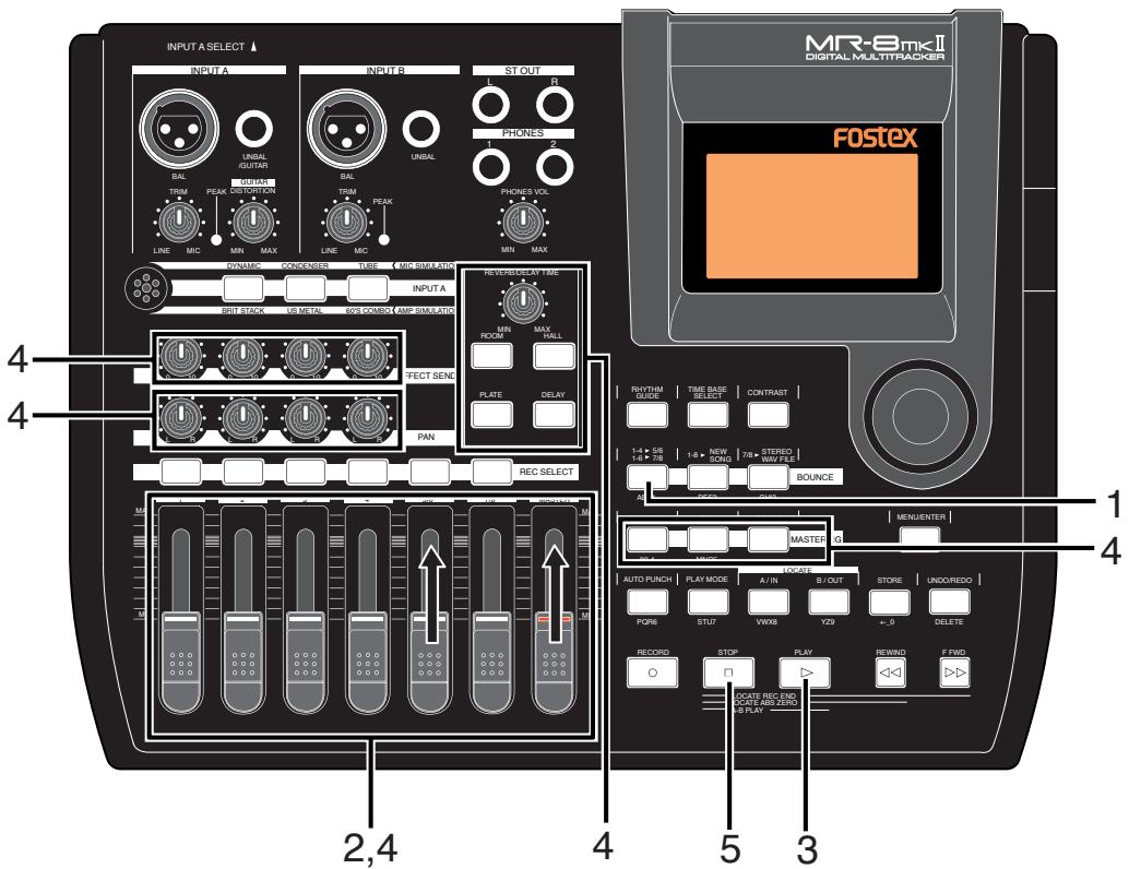FOSTEX MR-8 MK2 - Répétition du Bounce de pistes - 1