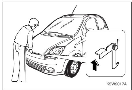 CHEVROLET MATIZ - Pour fermer le capot : - 1