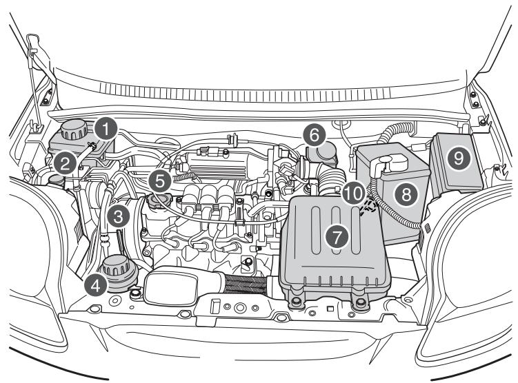 CHEVROLET MATIZ - COMPARTIMENT MOTEUR - 1