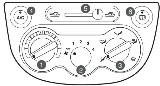 CHEVROLET MATIZ - COMMANDE DE TEMPERATURE - 1
