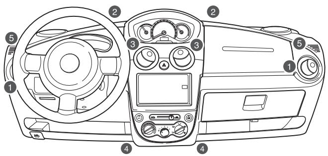 CHEVROLET MATIZ - Grilles de ventilation centrales - 1