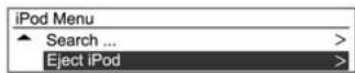 CHEVROLET AVEO - Menu iPod → Éjecter iPod - 2