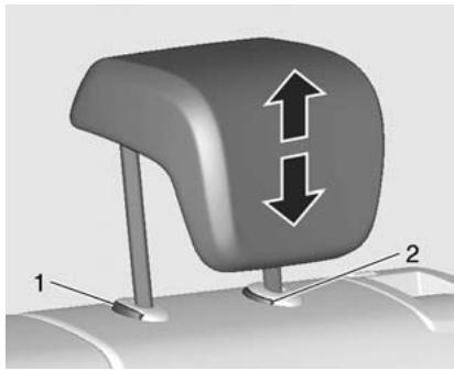 CHEVROLET AVEO - Appuis-tete des sièges arrrière   Réglage de hauteur - 1