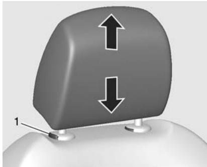 CHEVROLET AVEO - Réglage des appuis-tête   Réglage de hauteur - 1