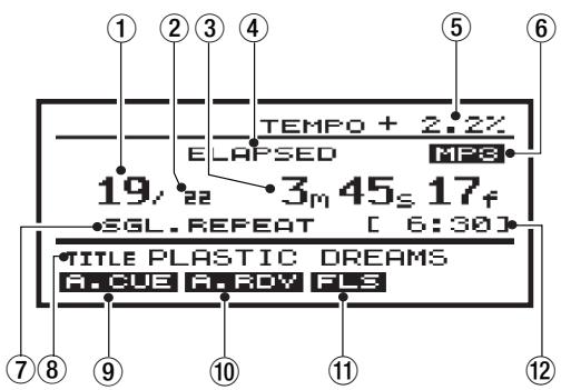 TASCAM CD-DJ1 - L'écran d'accueil - 1