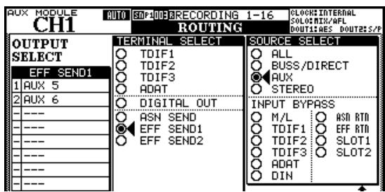 TASCAM DM-3200 - Routage des effets - 1