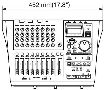 TASCAM DP-01CD - Dimensions du DP-01FX/CD - 1