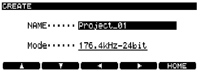 TASCAM DV-RA1000 - Ajout d'un nouveau projet - 1