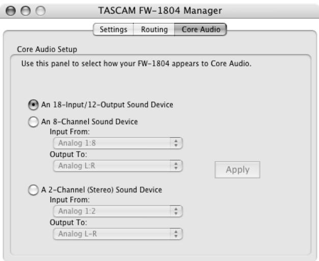TASCAM FW-1804 - Onglet Quick Start (Windows tableau) - 2