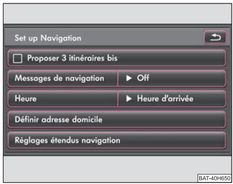 SKODA RADIO NAVIGATION SYSTEM COLUMBUS - Réglages Navigation - 1