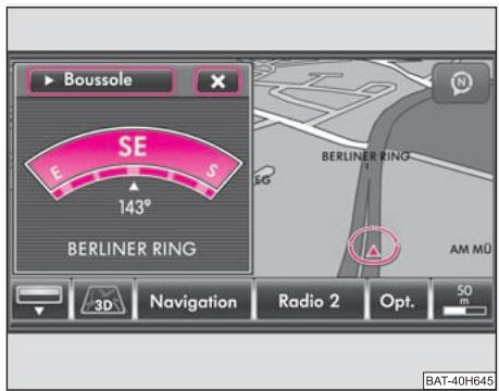 SKODA RADIO NAVIGATION SYSTEM COLUMBUS - Affichage de la position sans guidage - 1