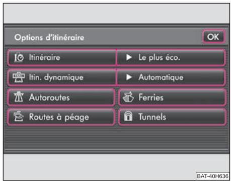 SKODA RADIO NAVIGATION SYSTEM COLUMBUS - Localisation d'une destination et selection à partir d'une liste - 2